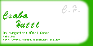 csaba huttl business card